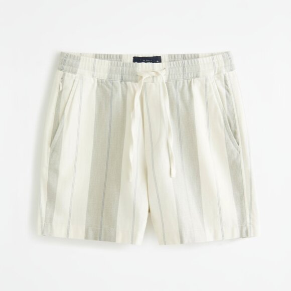 Abercrombie & Fitch - Men's Linen-Blend Pull-On Short Medium - Picture 1 of 7